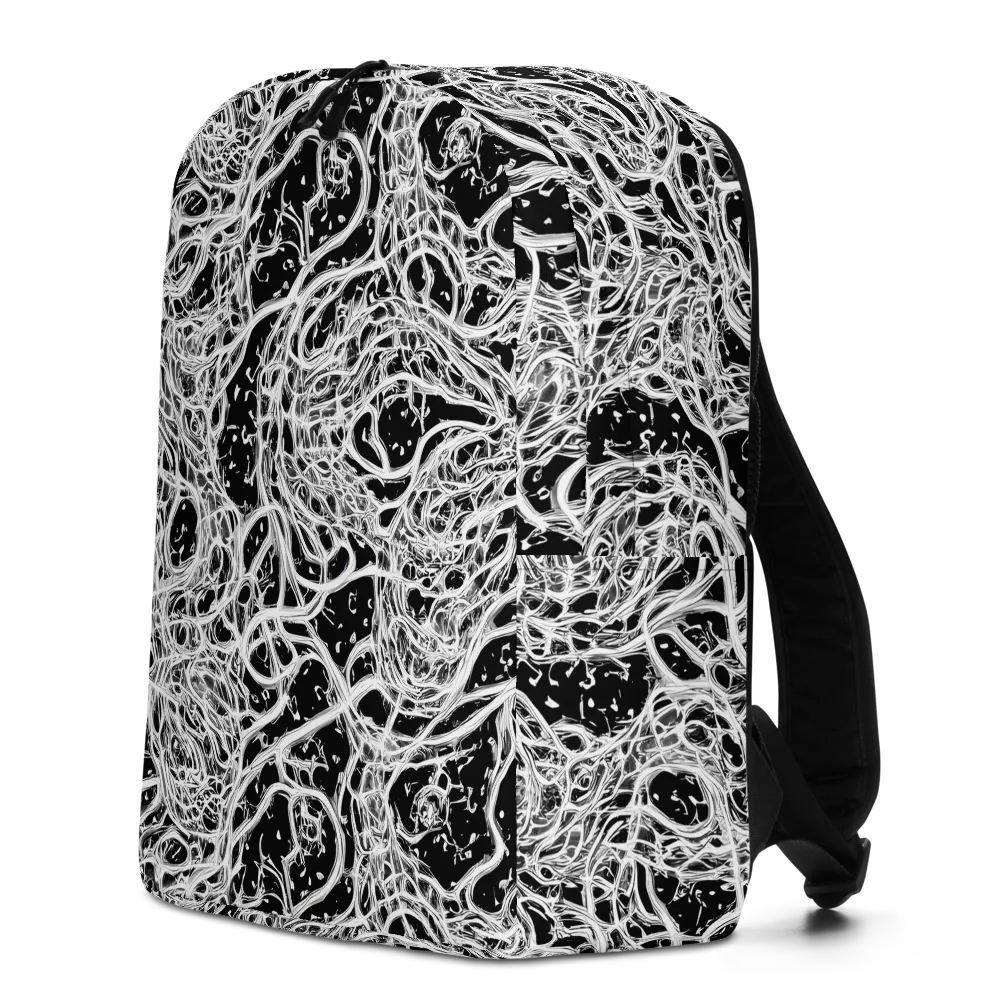 Black Thorn Tangle on Minimalist Backpack — Left
