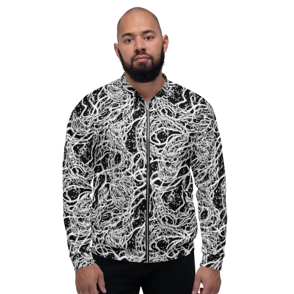 Black Thorn Tangle on Bomber Jacket — Front