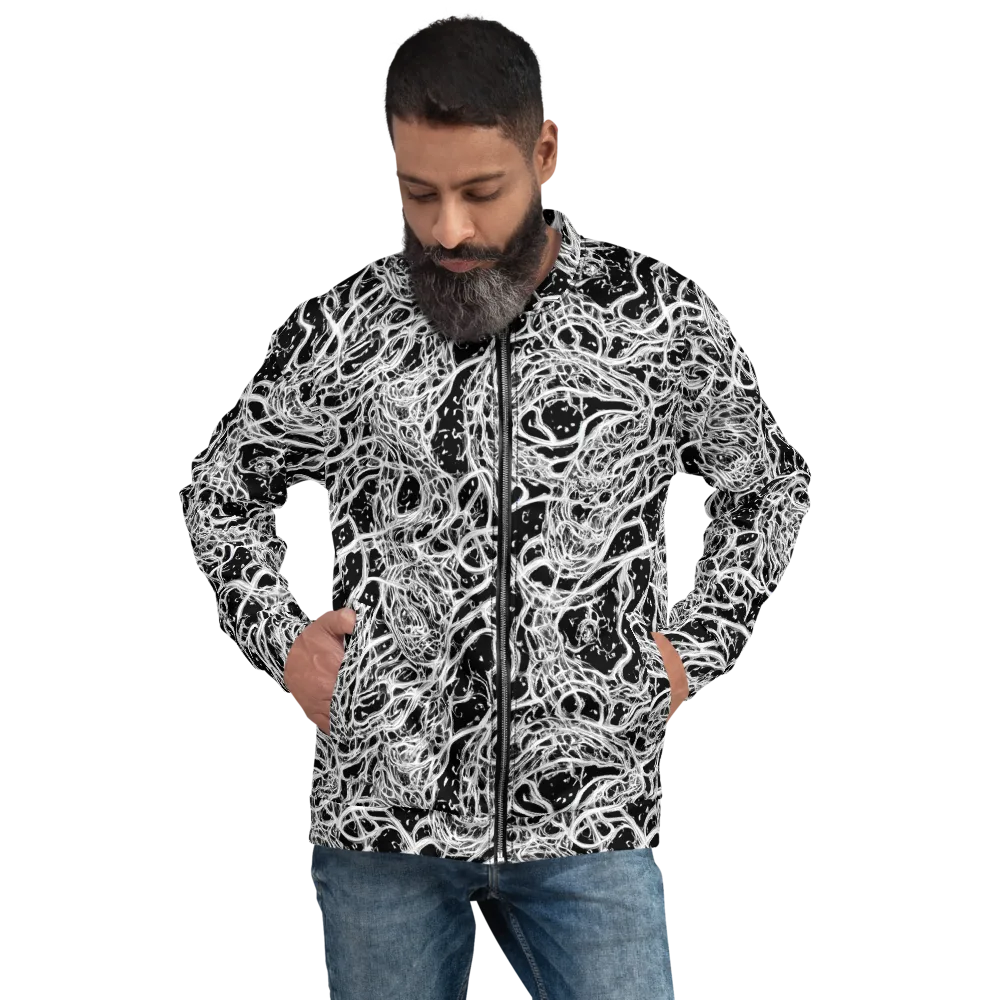 Black Thorn Tangle on Bomber Jacket — Front