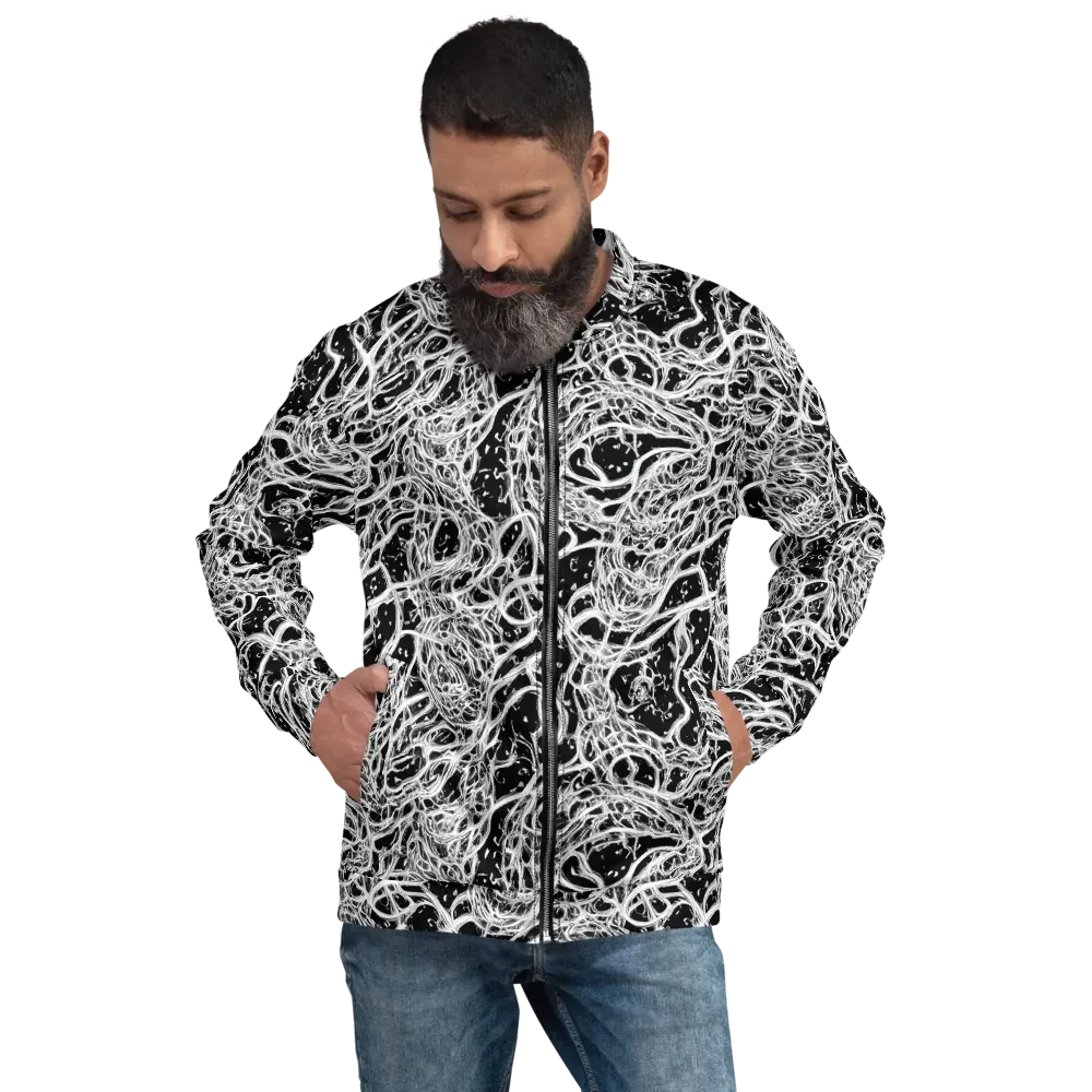 Black Thorn Tangle on Bomber Jacket — Front