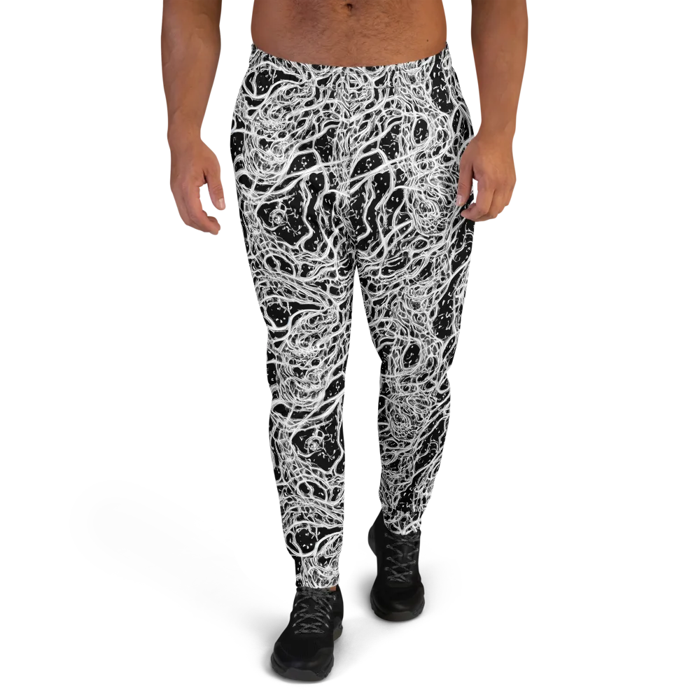 Black Thorn Tangle on Men's Joggers — Front