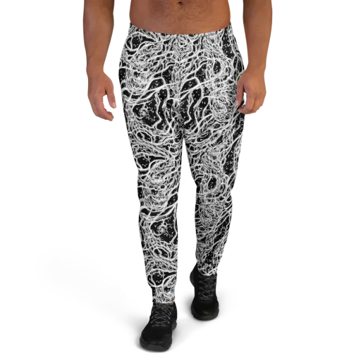 Black Thorn Tangle on a Men's Joggers