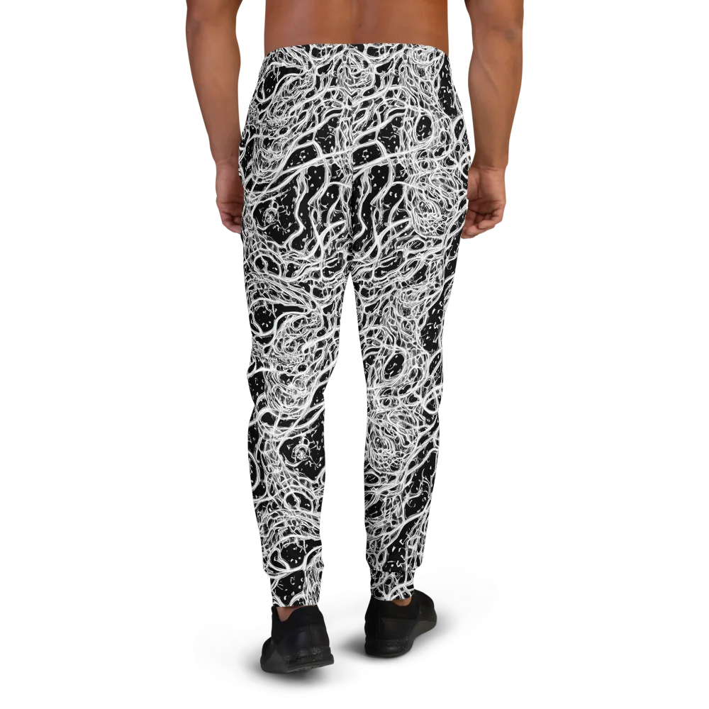 Black Thorn Tangle on Men's Joggers — Back