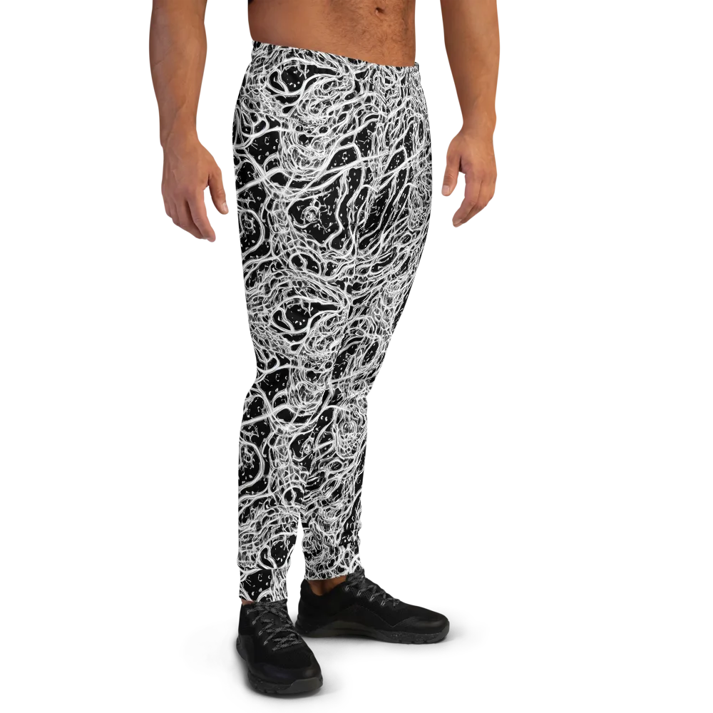 Black Thorn Tangle on Men's Joggers — Right