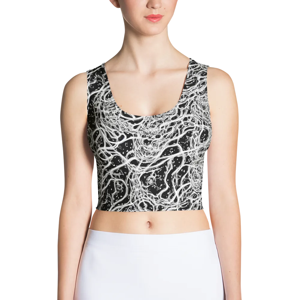 Black Thorn Tangle on Crop Top — Front