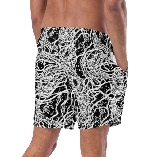 Black Thorn Tangle on a Swim Trunks