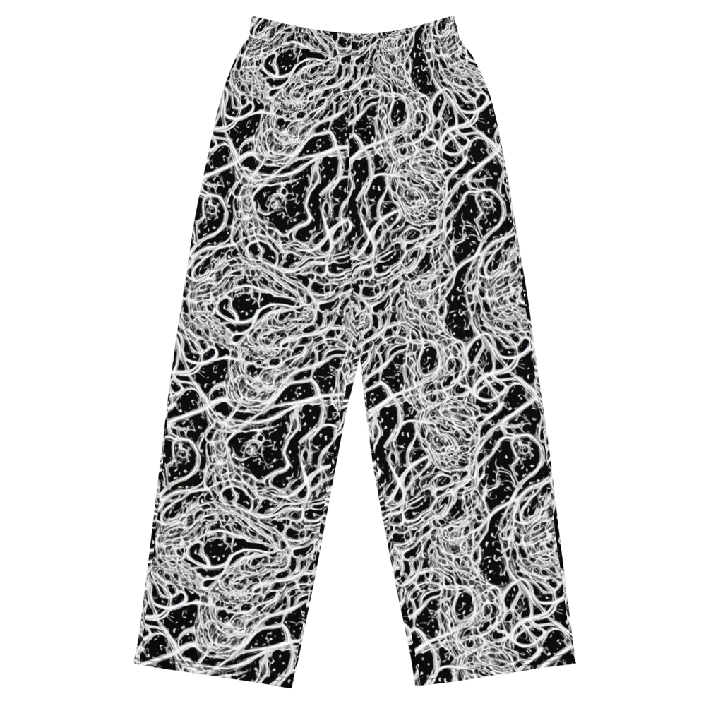 Black Thorn Tangle on Wide-Leg Pants — Front