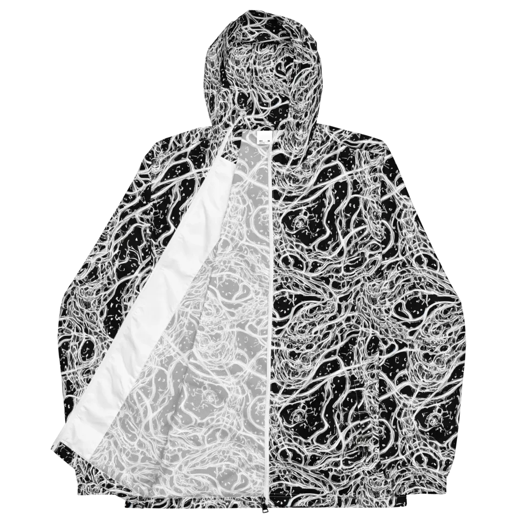 Black Thorn Tangle on Men's Windbreaker — Front