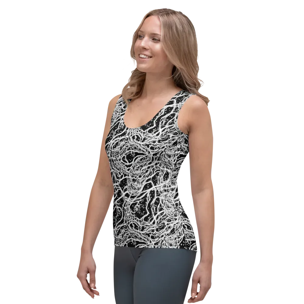 Black Thorn Tangle on Women's Tank Top — Left Front