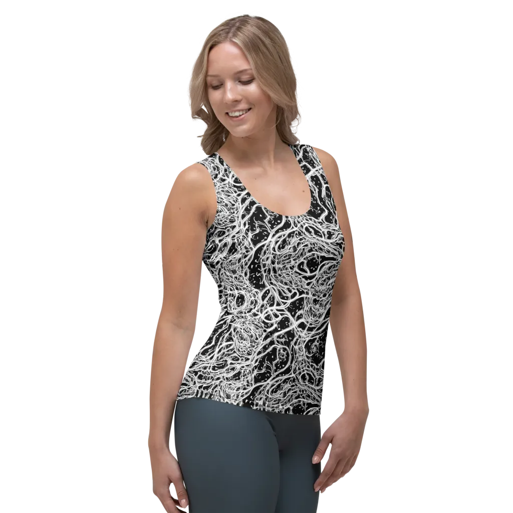 Black Thorn Tangle on Women's Tank Top — Right Front