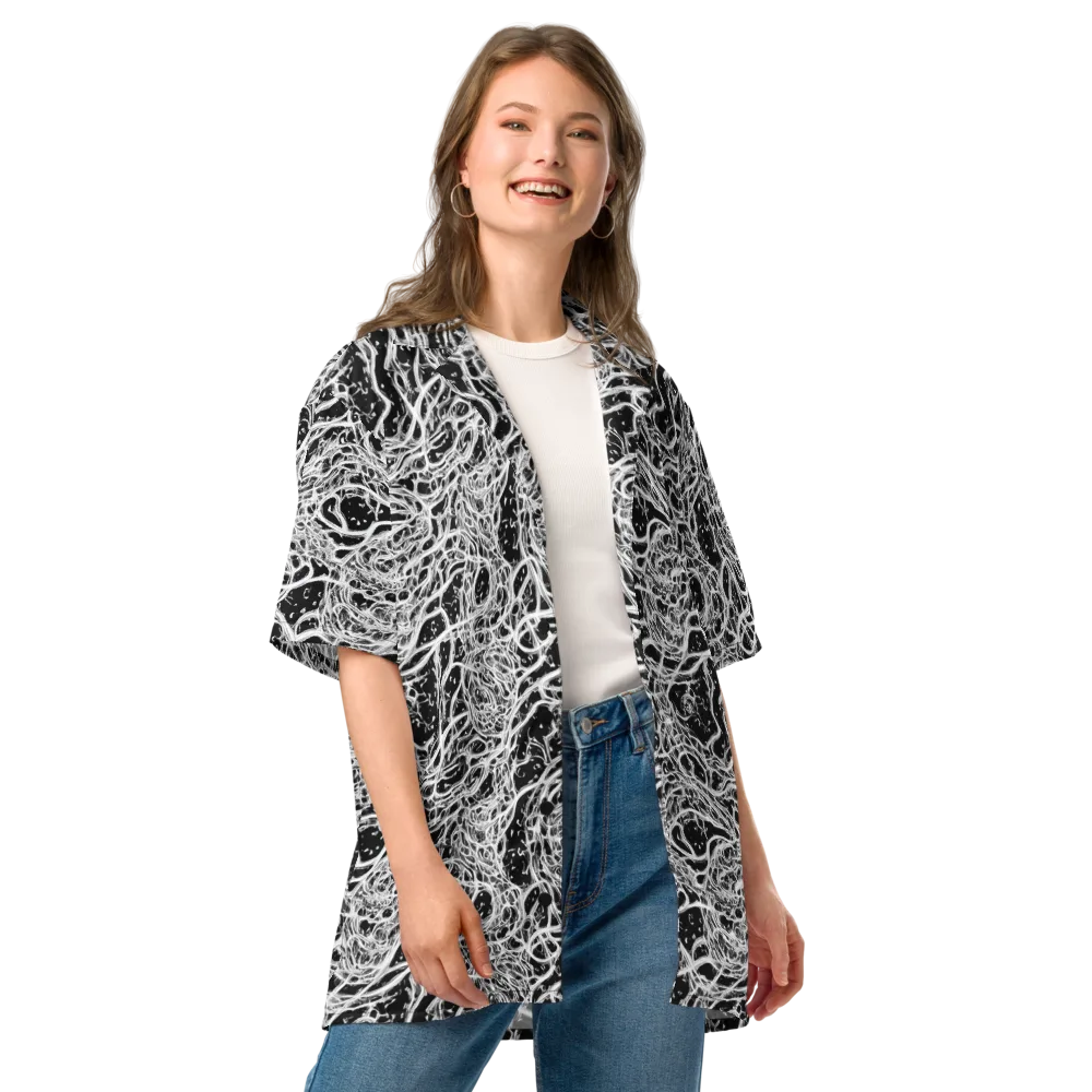 Black Thorn Tangle on Button Shirt — Front