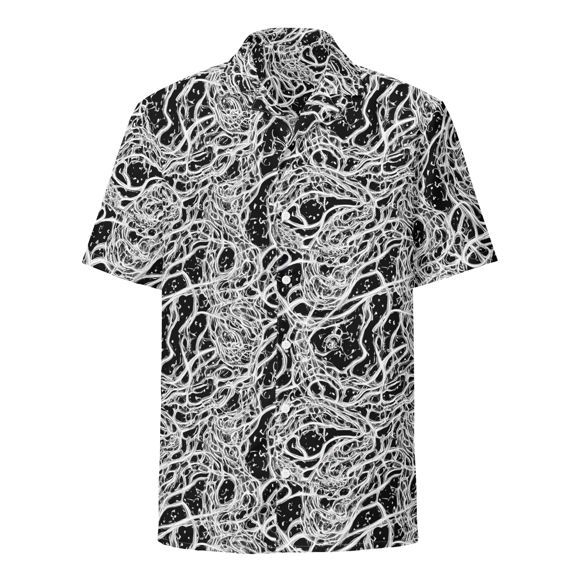 Black Thorn Tangle on Button Shirt — Front