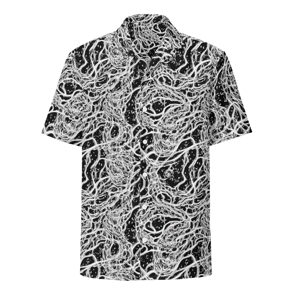 Black Thorn Tangle on Button Shirt — Front