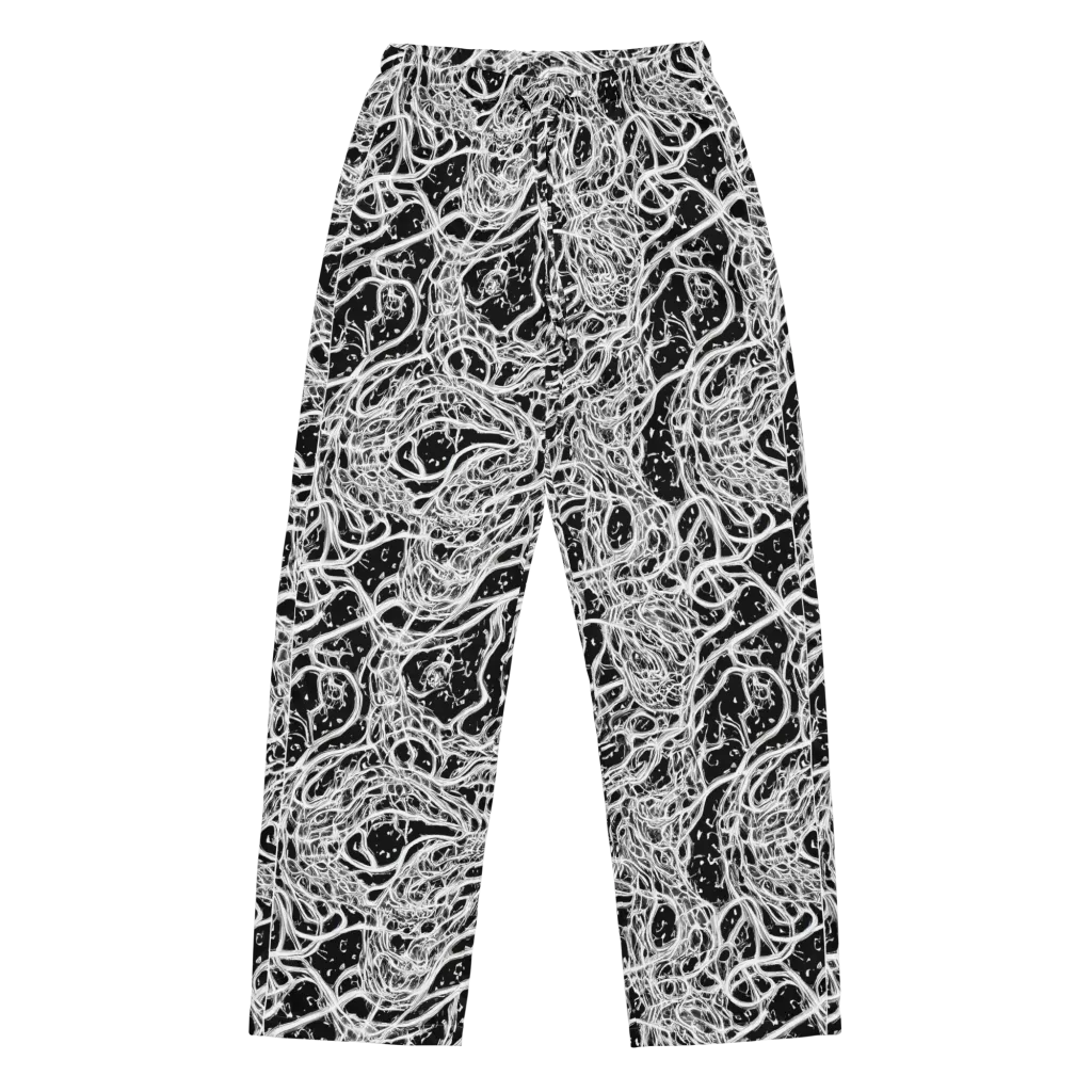 Black Thorn Tangle on Women's Pajama Pants — Front