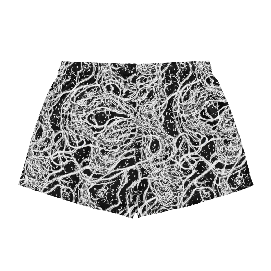 Black Thorn Tangle on Women's Pajama Shorts — Back