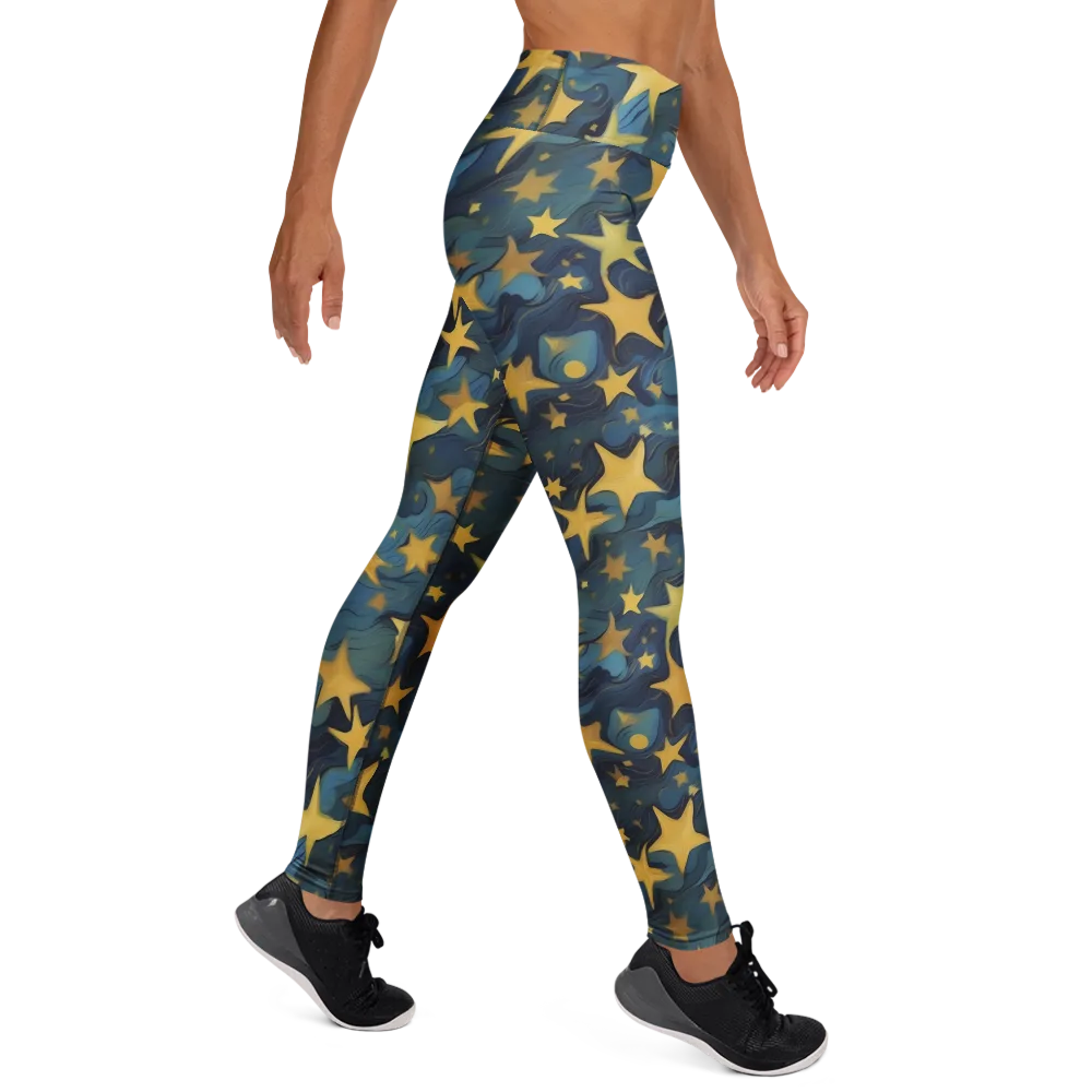 Celestial Current on Yoga Leggings — Right