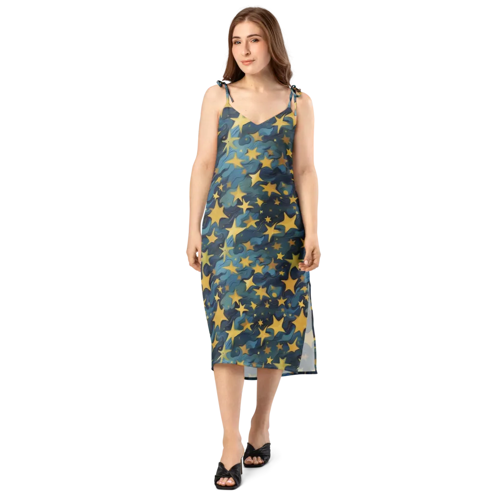 Celestial Current on Slip Dress — Front