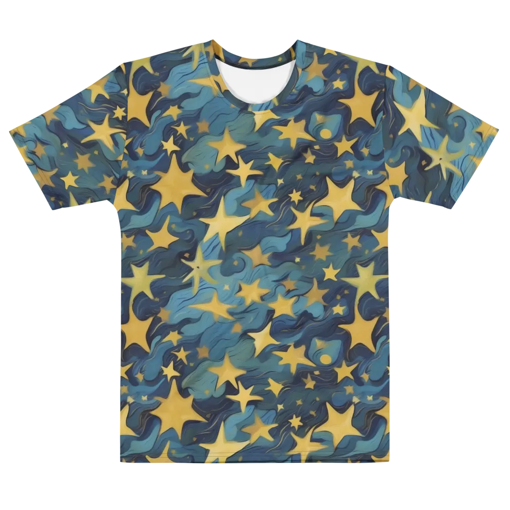 Celestial Current on Men's Cotton Crew Neck T-Shirt — Front
