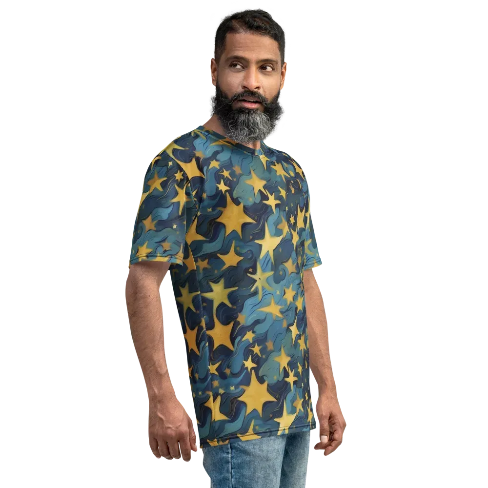 Celestial Current on Men's Crew Neck T-Shirt — Right