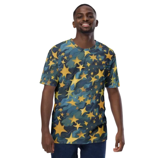 Celestial Current on a Men's Crew Neck T-Shirt