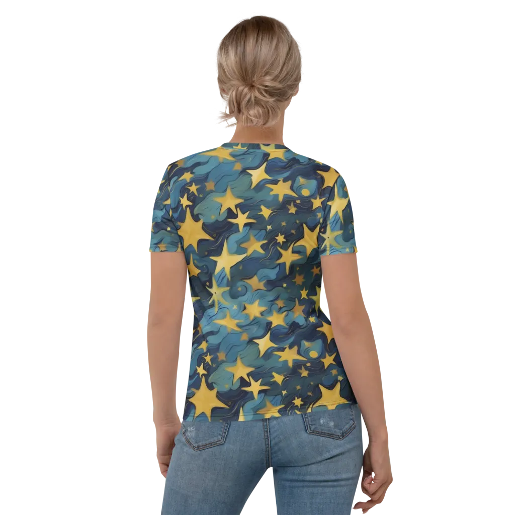 Celestial Current on Women's Crew Neck T-Shirt — Back