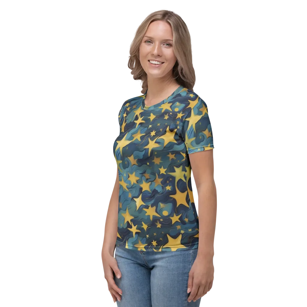 Celestial Current on Women's Crew Neck T-Shirt — Left