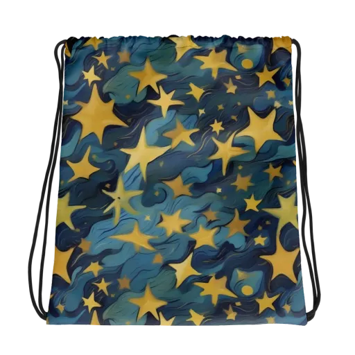Celestial Current on a Drawstring Bag