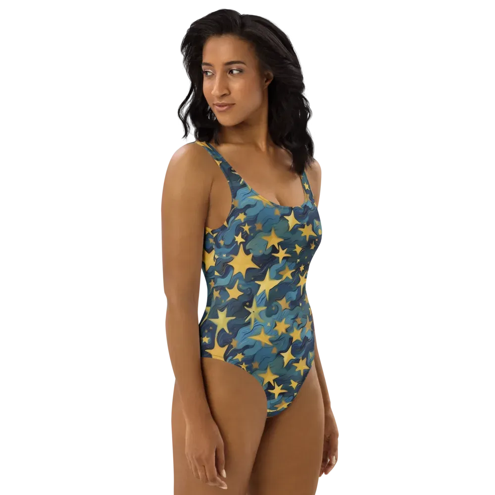 Celestial Current on One-Piece Swimsuit — Right