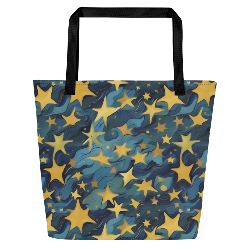 Celestial Current on Large Tote Bag W/ Pocket — Front