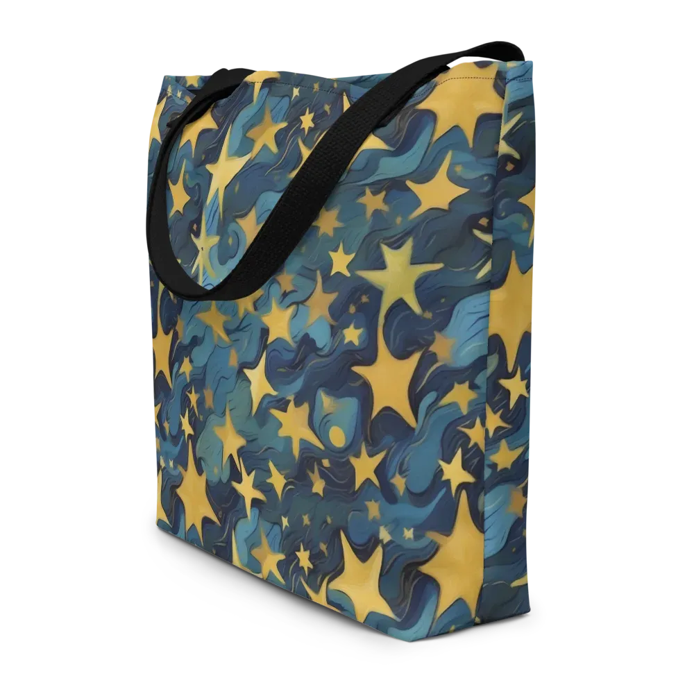Celestial Current on Large Tote Bag W/ Pocket — Front