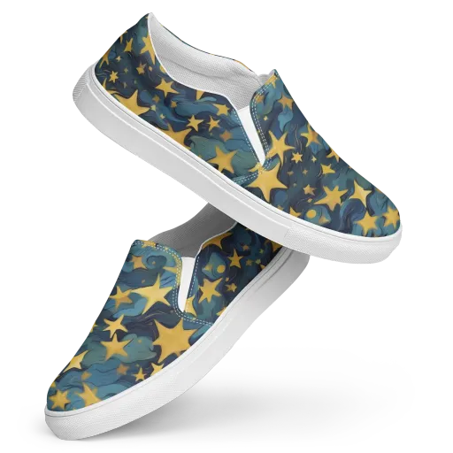 Celestial Current on a Women's Slip-On Canvas Shoes