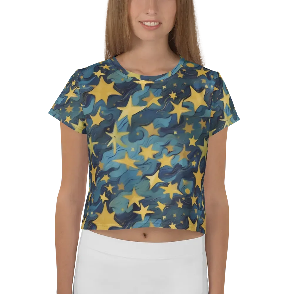Celestial Current on Crop Tee — Front