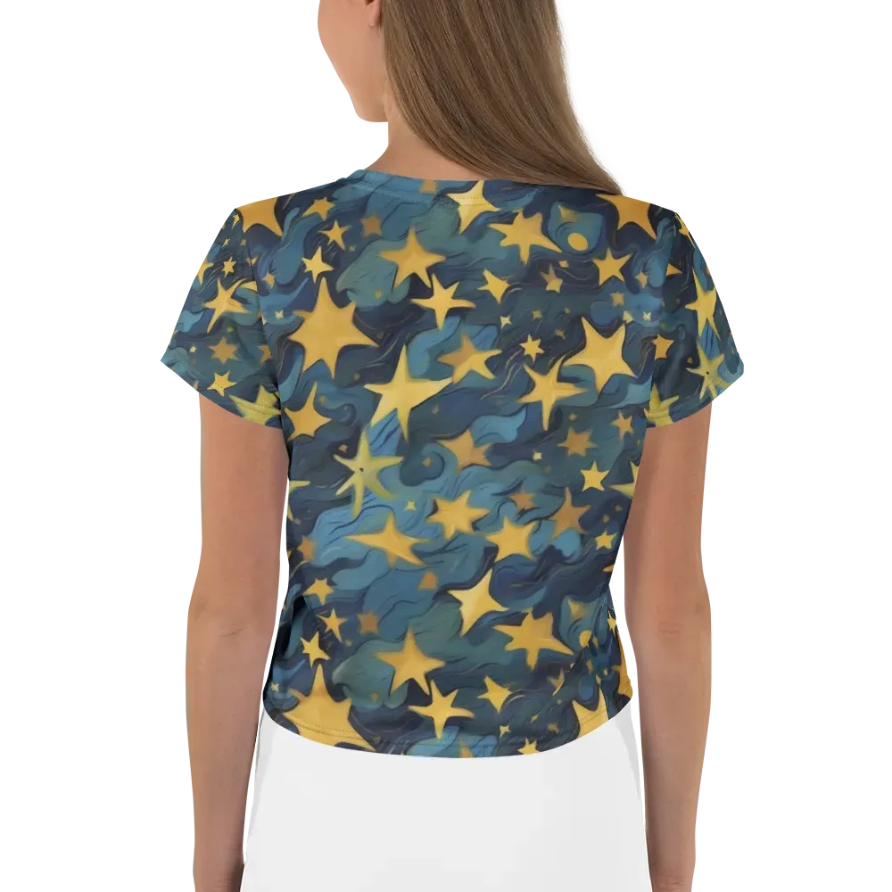 Celestial Current on Crop Tee — Back