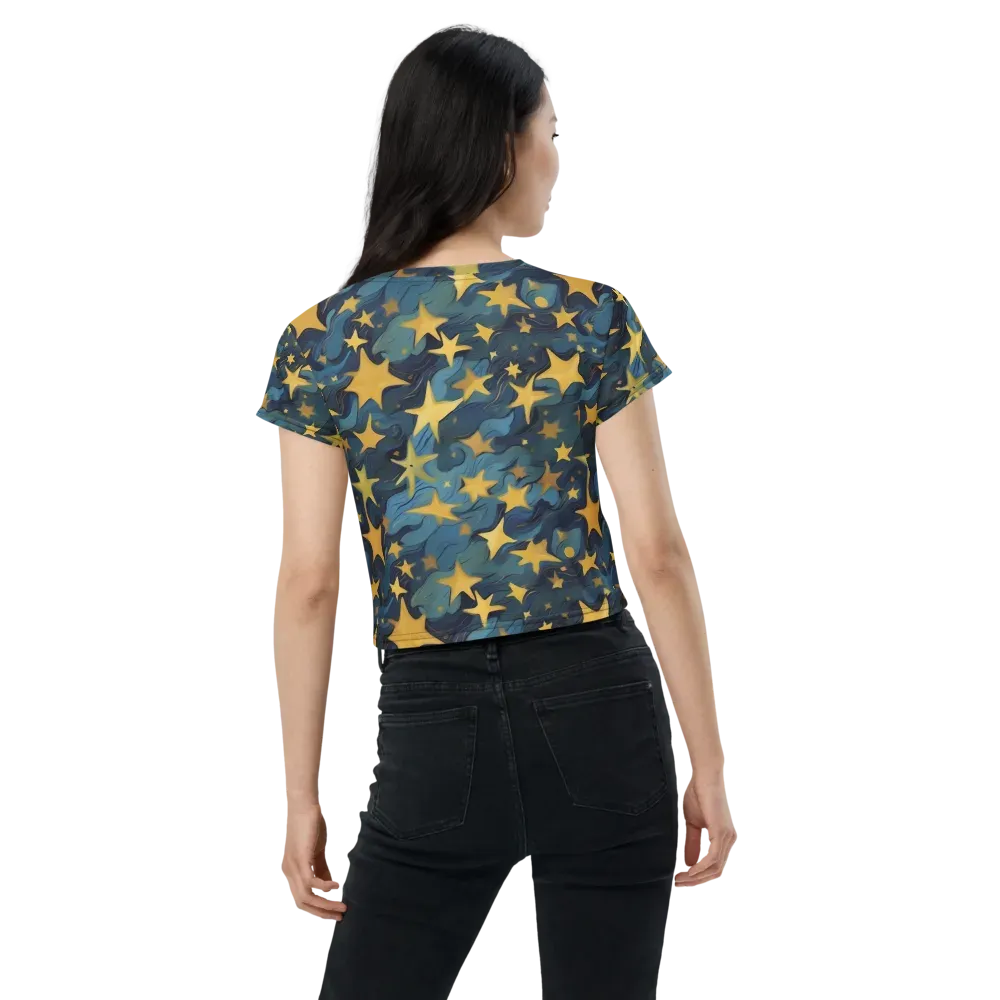 Celestial Current on Crop Tee — Back
