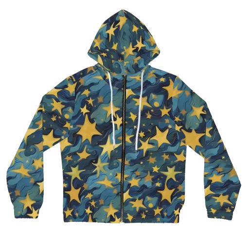 Celestial Current on a Women's Full-Zip Hoodie