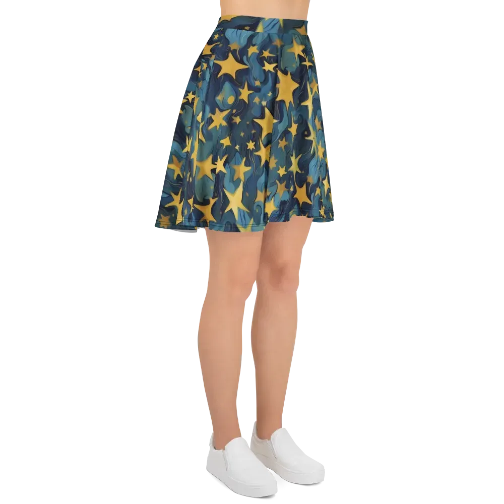 Celestial Current on Skater Skirt — Right