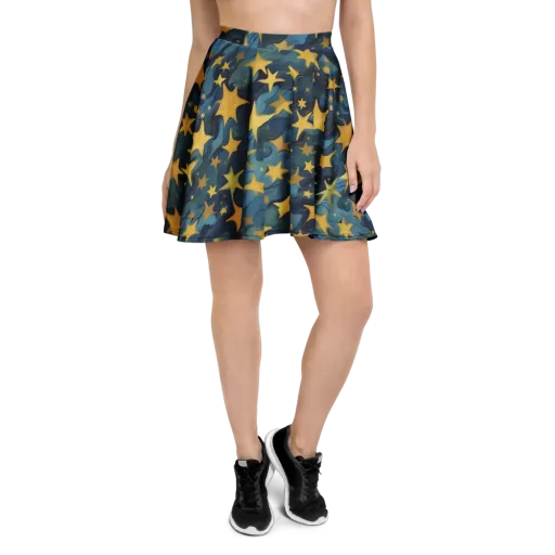 Celestial Current on a Skater Skirt
