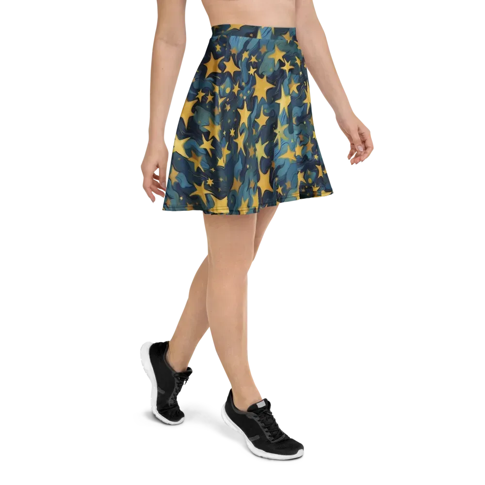 Celestial Current on Skater Skirt — Right