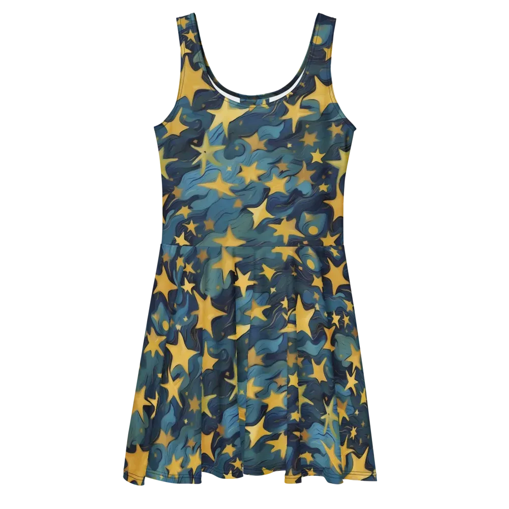 Celestial Current on Skater Dress — Front