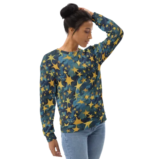 Celestial Current on a Sweatshirt