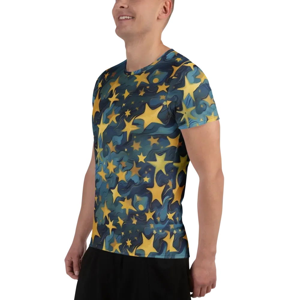 Celestial Current on Men's Athletic T-Shirt — Left