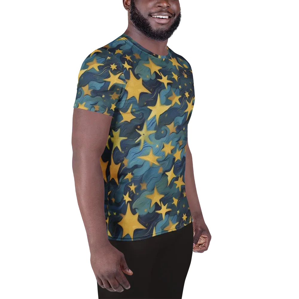 Celestial Current on Men's Athletic T-Shirt — Right