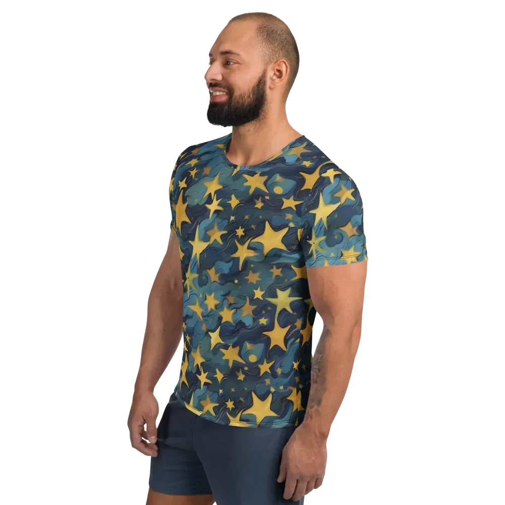 Celestial Current on Men's Athletic T-Shirt — Left