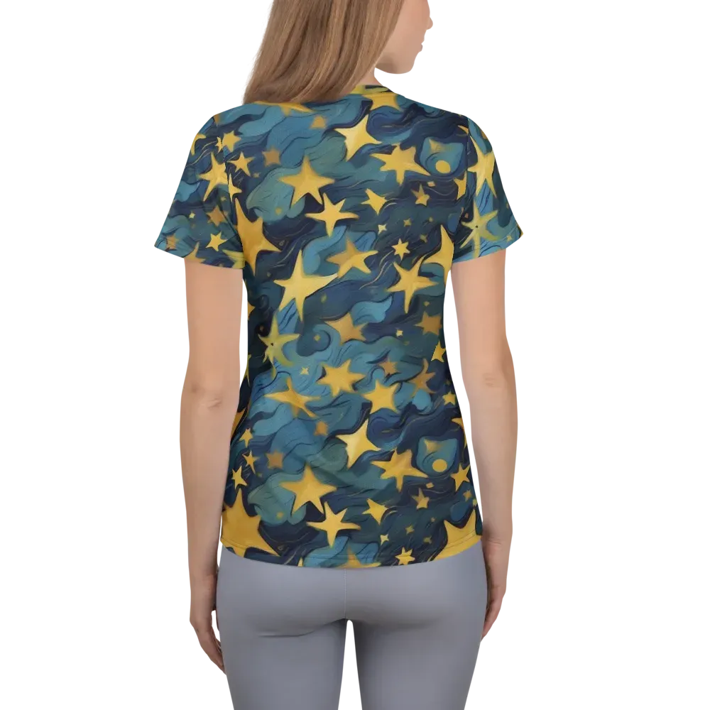 Celestial Current on Women's Athletic T-Shirt — Back