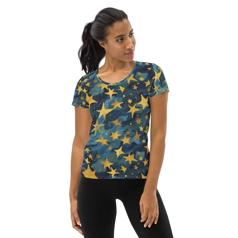 Celestial Current on Women's Athletic T-Shirt — Front