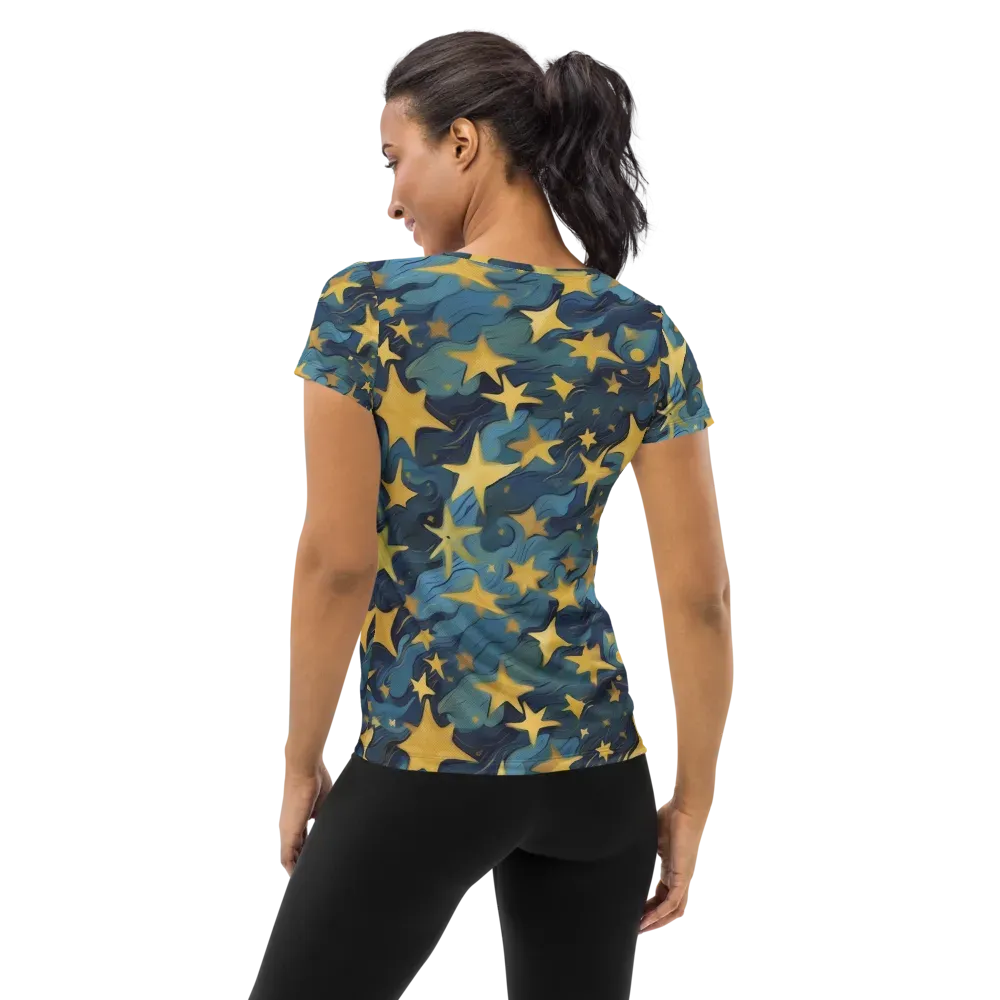 Celestial Current on Women's Athletic T-Shirt — Back