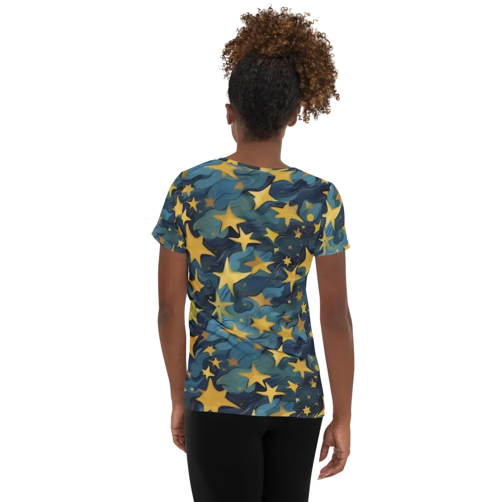 Celestial Current on Women's Athletic T-Shirt — Back