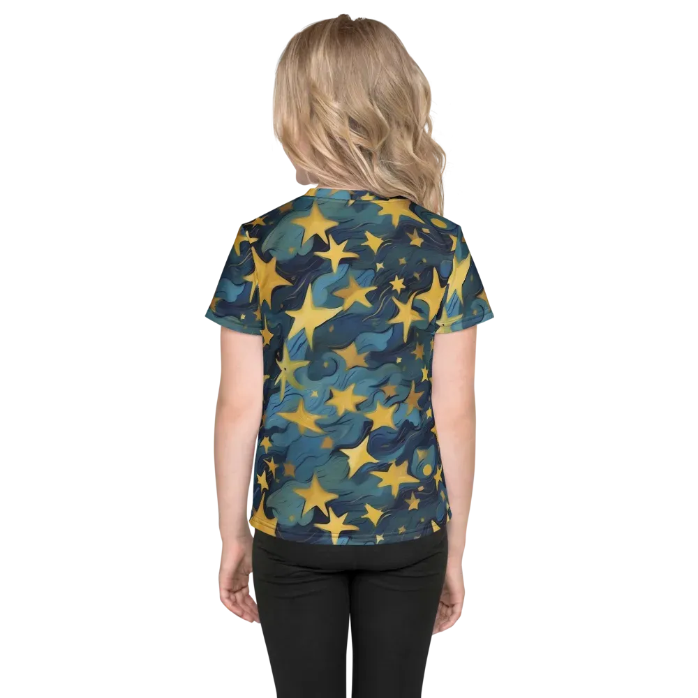 Celestial Current on Kids Crew Neck T-Shirt — Back