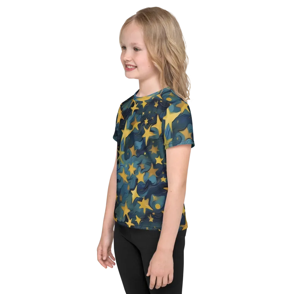 Celestial Current on Kids Crew Neck T-Shirt — Left
