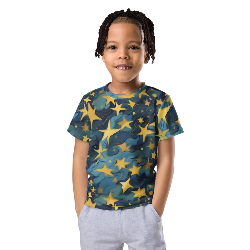 Celestial Current on Kids Crew Neck T-Shirt — Front